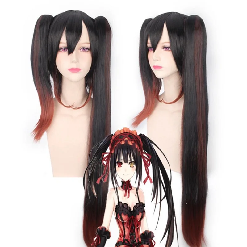 DATE A LIVE Tokisaki Kurumi Cosplay Wig with Ponytail 120cm long black brown Synthetic Hair Anime Costume Accessories Party Wigs
DATE A LIVE Tokisaki Kurumi Cosplay Wig with Ponytail 120cm long black brown Synthetic Hair Anime Costume Accessories Party Wigs