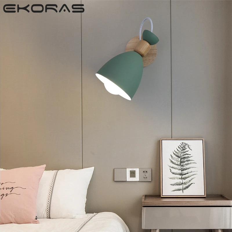 Светодиодный настенный светильник деревянная настенная лампа ночник для