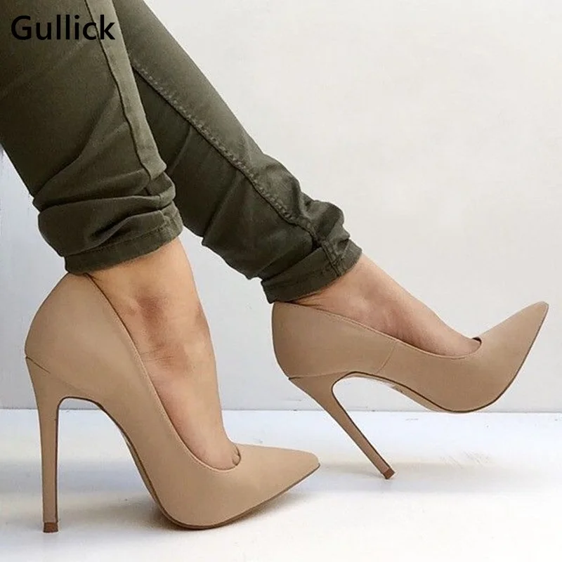 

Hot Sale Woman Sexy Pumps Light Purple Red Nude Color Stiletto Heels Graceful Charming Pointed Toe Lady Outfit Dress Shoes