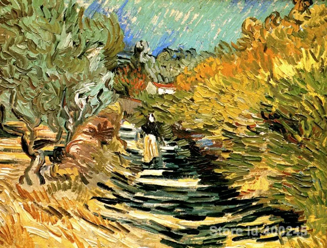 A Road in St. Remy with Female Figures by Vincent Van Gogh Oil painting reproduction home decor Hand painted High quality
A Road in St. Remy with Female Figures by Vincent Van Gogh Oil painting reproduction home decor Hand painted High quality