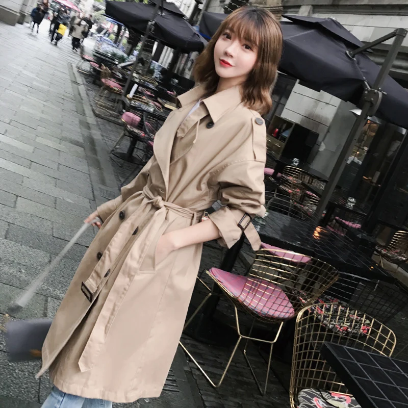 2019 Vintage Korean Style Khaki Knee Length Overcoat Autumn Windbreaker Female BF Blazer Loose Casual Elegant OL Coat Women A126
2019 Vintage Korean Style Khaki Knee Length Overcoat Autumn Windbreaker Female BF Blazer Loose Casual Elegant OL Coat Women A126