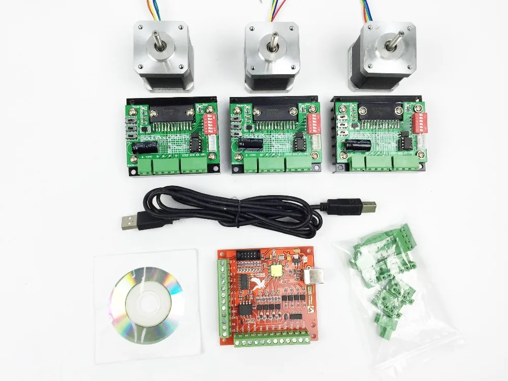 CNC mach3 USB 3-осевой комплект, 3 шт. TB6560 Драйвер + mach3 USB плата контроллера шагового двигателя + 3 шт. шагового двигателя nema17
CNC mach3 USB 3-осевой комплект, 3 шт. TB6560 Драйвер + mach3 USB плата контроллера шагового двигателя + 3 шт. шагового двигателя nema17