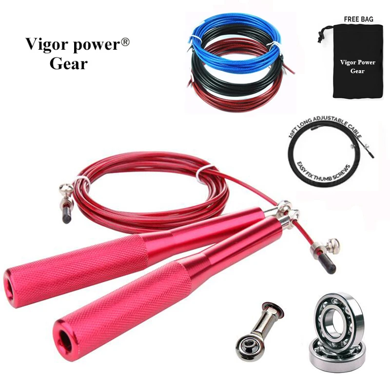 Vigor Power Gear Adjustable Crossfit Fast Speed Jump Rope Aluminum Handle Colorful Fitness Rope Gym Rope
Vigor Power Gear Adjustable Crossfit Fast Speed Jump Rope Aluminum Handle Colorful Fitness Rope Gym Rope