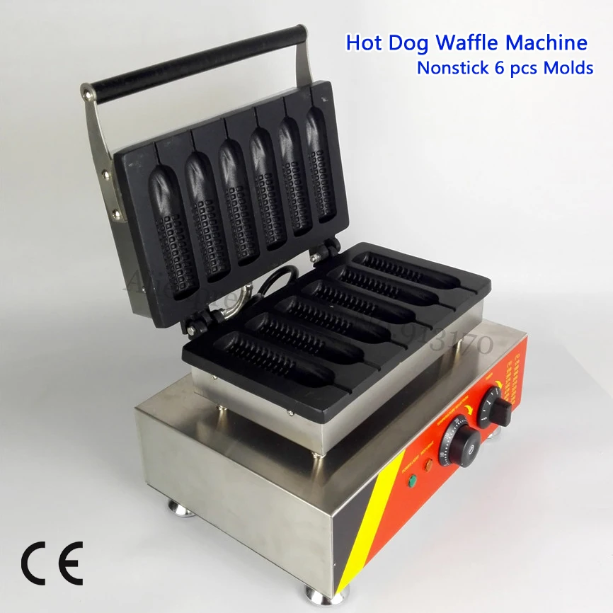 Commercial Corn Hot Dog Waffle Machine Stainless Steel Sausage Lolly Waffle Maker 6 Molds 220V/110V 1500W
Commercial Corn Hot Dog Waffle Machine Stainless Steel Sausage Lolly Waffle Maker 6 Molds 220V/110V 1500W