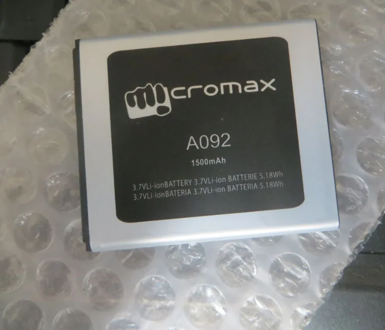 Для MICROMAX A092 мобильный телефон аккумулятор AO92 1500MAH Мобильный литий ионный