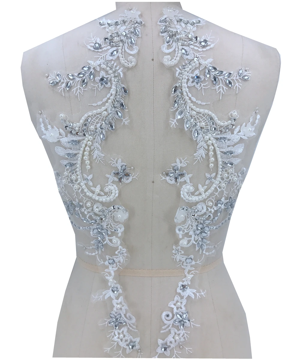 handmade white Hot drilling Rhinestone pearl lace embroidery patch applique wedding dress bordados DIY Performance clothing
handmade white Hot drilling Rhinestone pearl lace embroidery patch applique wedding dress bordados DIY Performance clothing