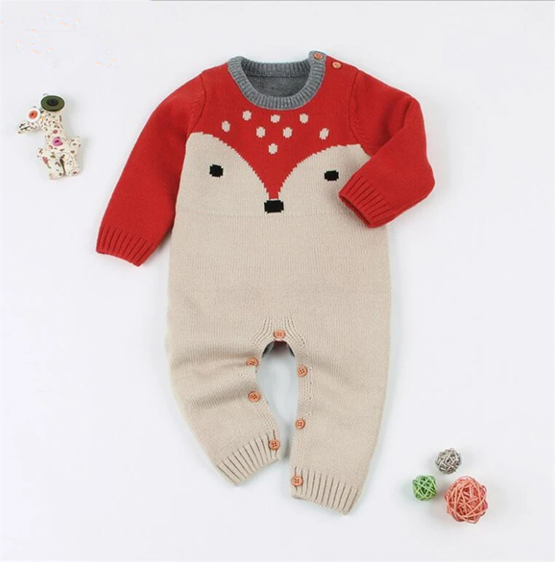 Knitted Baby Clothes Spring Newborn Baby Rompers Cotton Infant Girl Boy Romper Fox Print Long Sleeve Toddler Jumpsuit Overall
Knitted Baby Clothes Spring Newborn Baby Rompers Cotton Infant Girl Boy Romper Fox Print Long Sleeve Toddler Jumpsuit Overall