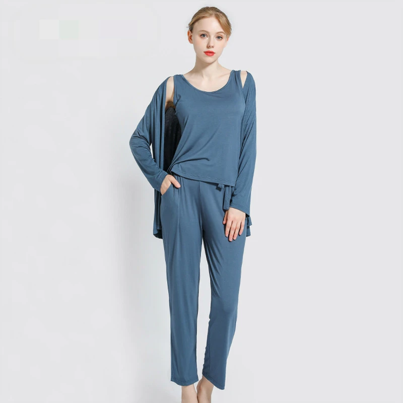 Suit women Three-piece Modal Long-sleeved vest for leisure home wear Women Sleepwear Sets Spring Summer Autumn Homewear
Suit women Three-piece Modal Long-sleeved vest for leisure home wear Women Sleepwear Sets Spring Summer Autumn Homewear