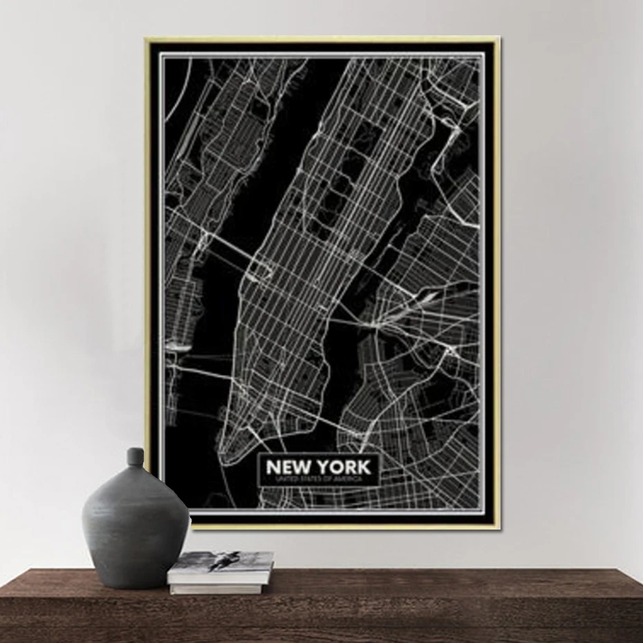 Minimalist Black and White New York Map Canvas Paintings Printed Building Posters Wall Art Pictures for Living Room Home Decor
Minimalist Black and White New York Map Canvas Paintings Printed Building Posters Wall Art Pictures for Living Room Home Decor