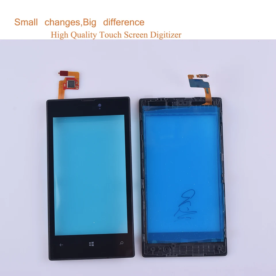 Сенсорный экран N520 для Nokia Lumia 520 сенсорный датчик дигитайзер с рамкой стеклянный