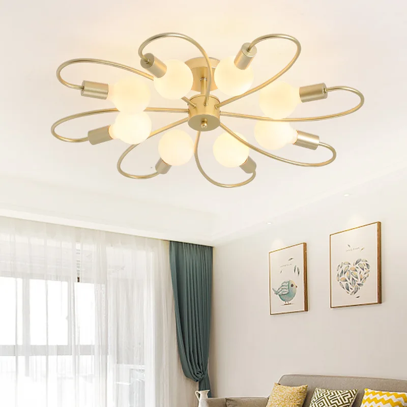 Northern Europe ceiling light Personality Simple Golden Art Living room Bedroom Restaurant Nordic style ceiling light
Northern Europe ceiling light Personality Simple Golden Art Living room Bedroom Restaurant Nordic style ceiling light