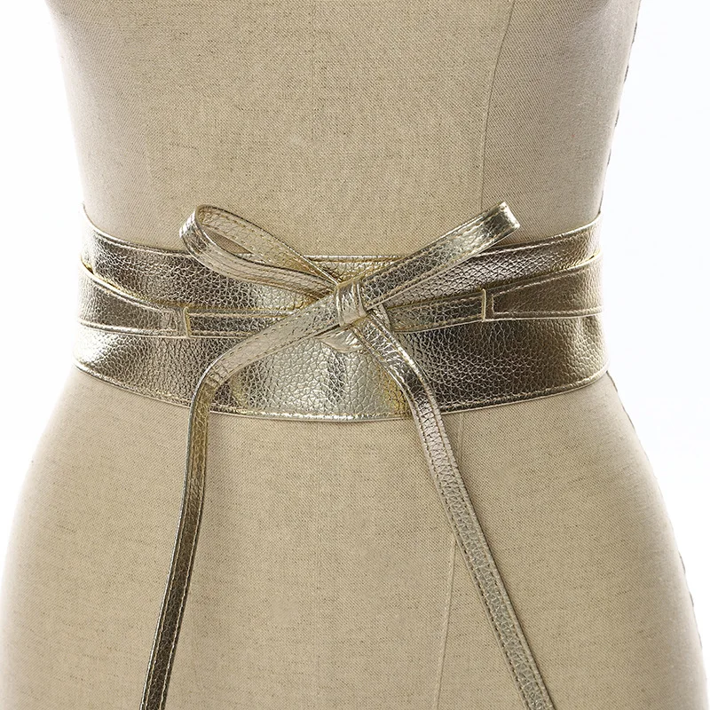 New Fashion Spring Autumn Women Lady Metallic Color Soft Faux Leather Wide Belt Self Tie Wrap Around Sequins Dress Belts
New Fashion Spring Autumn Women Lady Metallic Color Soft Faux Leather Wide Belt Self Tie Wrap Around Sequins Dress Belts