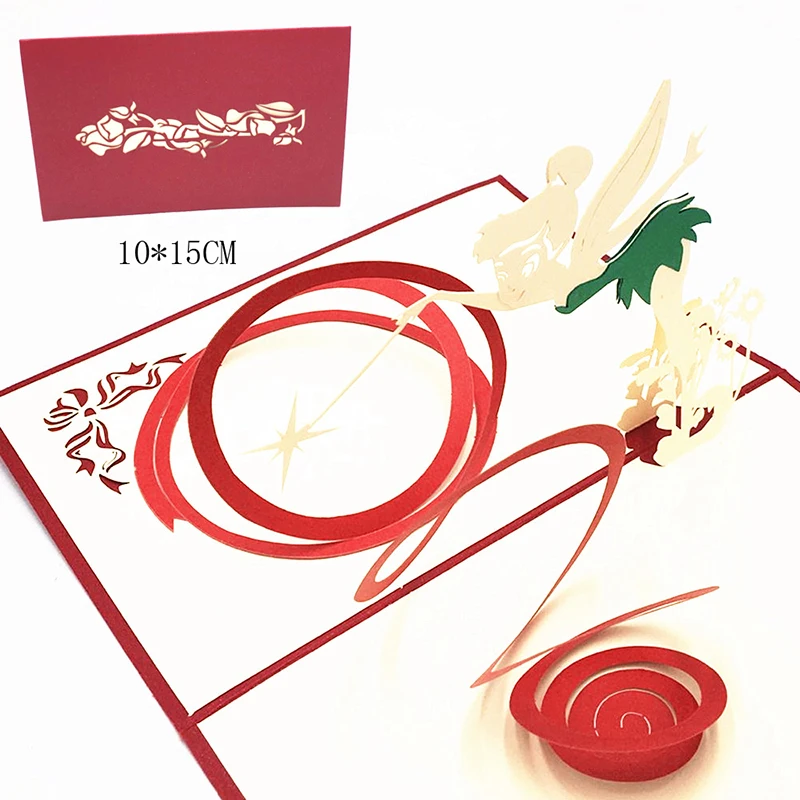 10pcs Laser Cut Magic fairy 3D Pop Up Greeting Cards Post Card With Envelopes for Valentine' Day Birthday Party Wedding Supplies
10pcs Laser Cut Magic fairy 3D Pop Up Greeting Cards Post Card With Envelopes for Valentine' Day Birthday Party Wedding Supplies