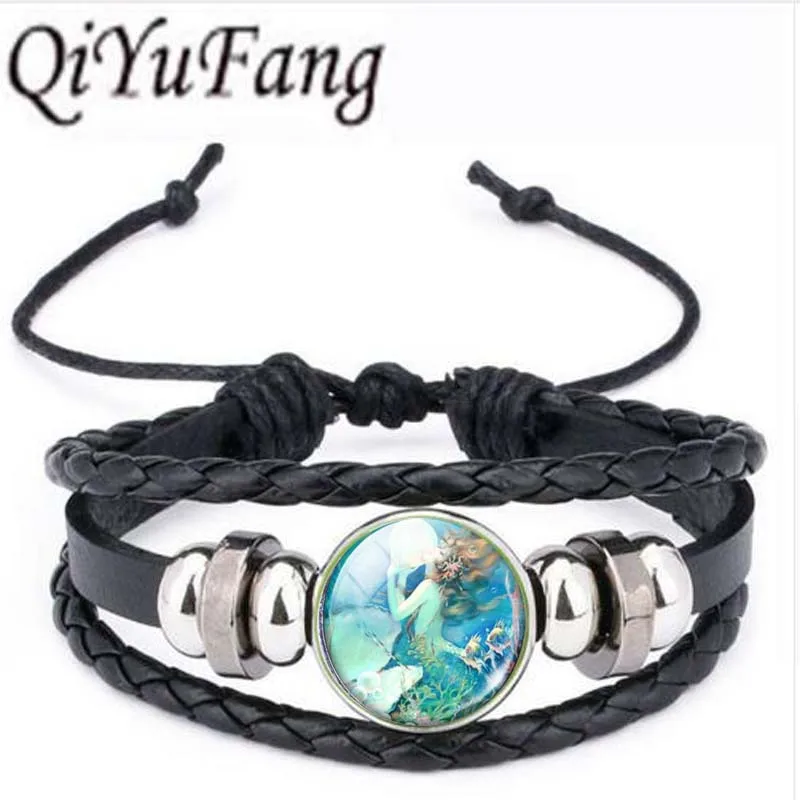 Qiyufang Bronze steel Color Jewelry Newest Punk Mermaid Bracelet Bangle Glass Cabochon Statement Bracelet Bangle For Women
Qiyufang Bronze steel Color Jewelry Newest Punk Mermaid Bracelet Bangle Glass Cabochon Statement Bracelet Bangle For Women