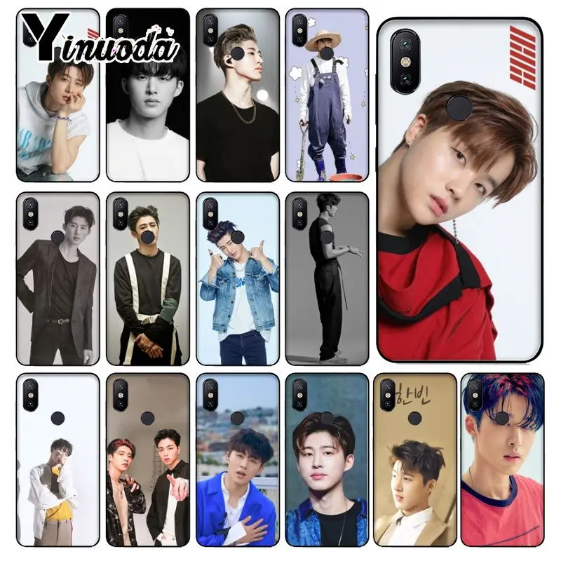 Yinuoda IKON Kim Han Bin B.I черный мягкий силиконовый чехол для телефона из ТПУ Redmi 5 plus Note 4 4X