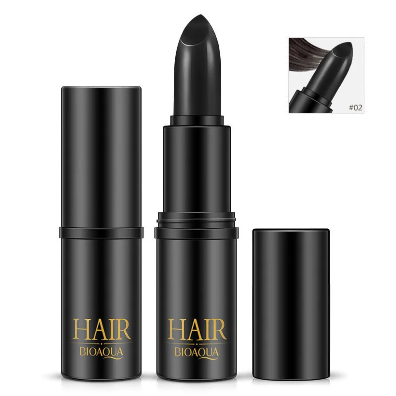 2 шт про Haar Pflege Pomaden мех Frauen Farbstoff Wachse Creme Schwarz мягкий Schnelle Farbe Stift Abdeckung|Помады и воск|