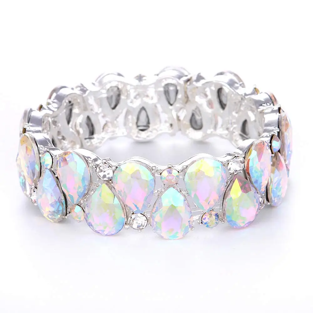 16 Colors Elegant Crystal Cuff Bangles Tear Drop Bracelet Women Stretch Bangle Indian Bridal Wedding Costume Jewelry Girl Gifts
16 Colors Elegant Crystal Cuff Bangles Tear Drop Bracelet Women Stretch Bangle Indian Bridal Wedding Costume Jewelry Girl Gifts