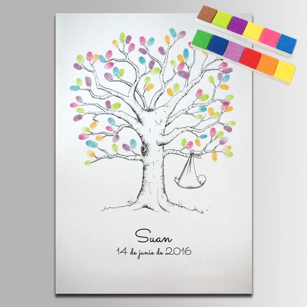 Guest Book Baby Shower Fingerprint Painting Birthday Kids Communion Baby shower Fingerprint Tree first communion paint souvenirs
Guest Book Baby Shower Fingerprint Painting Birthday Kids Communion Baby shower Fingerprint Tree first communion paint souvenirs