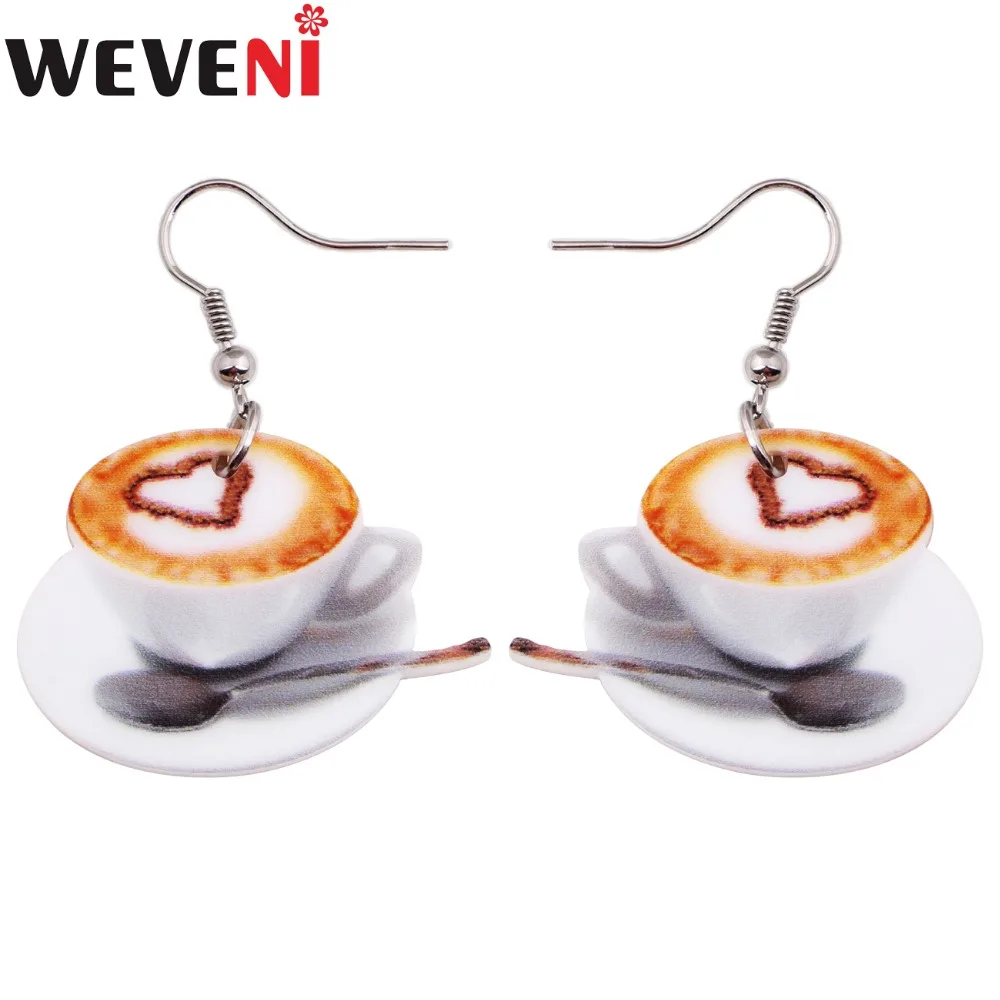WEVENI Lightweight Flat Drop Dangle Big Heart In Coffee Cup Food Earrings For Women Fashion Accessories Acrylic Printing Jewelry
WEVENI Lightweight Flat Drop Dangle Big Heart In Coffee Cup Food Earrings For Women Fashion Accessories Acrylic Printing Jewelry