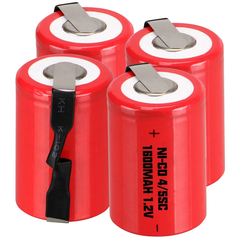 Самая низкая цена 4 шт 4/5SC батареи 1 2 v перезаряжаемые 1600 mAh nicd Батарея для