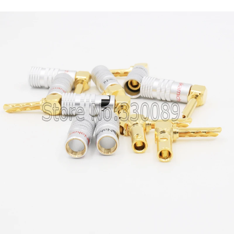 100pcs Hifi 24K Gold Plated L-Type 90 Degree Screw Lock BFA Banana Connector Plugs
100pcs Hifi 24K Gold Plated L-Type 90 Degree Screw Lock BFA Banana Connector Plugs