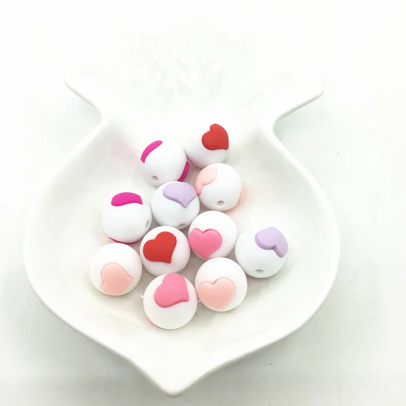 5 pcs Silicone heart shape round beads-silicone teething loose beads for DIY necklace-BPA FREE Baby Teether BPA Safe DIY Bead
5 pcs Silicone heart shape round beads-silicone teething loose beads for DIY necklace-BPA FREE Baby Teether BPA Safe DIY Bead