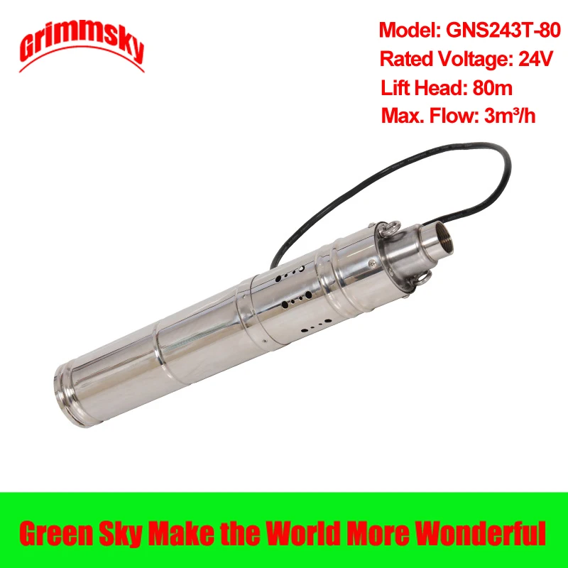 high head 80m lift head 3m3/h 684W DC 24V Built-in MPPT 3.5inch water pump solar power
high head 80m lift head 3m3/h 684W DC 24V Built-in MPPT 3.5inch water pump solar power