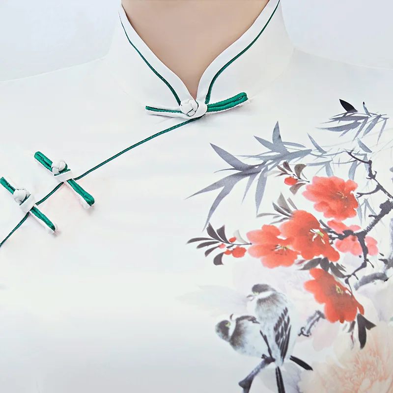 2019 Fashion Long Cheongsam Chinese style Mandarin Collar Dress Womens Summer Rayon Qipao Slim Party Dresses Vestido S-3XL 
2019 Fashion Long Cheongsam Chinese style Mandarin Collar Dress Womens Summer Rayon Qipao Slim Party Dresses Vestido S-3XL