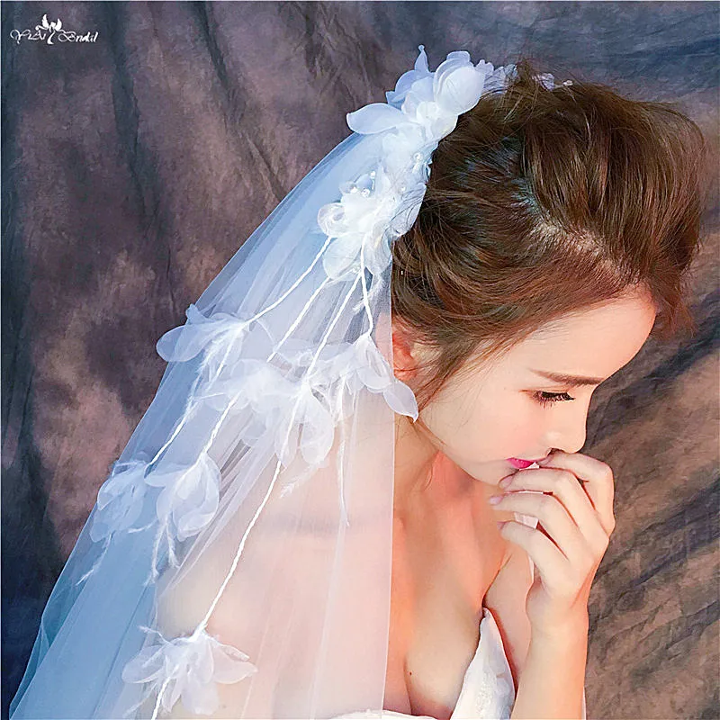 Фото RSV60 реальные фотографии Yiaibridal чистые 3D Свадебные тюльпаны цветы|Свадебные вуали|