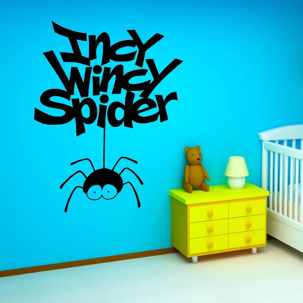 Incy Wincy наклейки на стену с изображением паука букв для мальчиков спальня детская