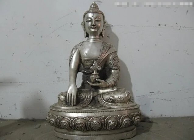 fast shipping USPS to USA S0339 Tibet Buddhism White Bronze Silver Dragon apothecary Sakyamuni Buddha Statue
fast shipping USPS to USA S0339 Tibet Buddhism White Bronze Silver Dragon apothecary Sakyamuni Buddha Statue