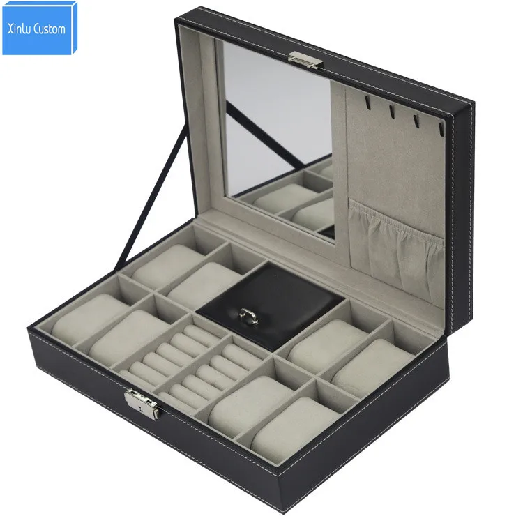 2019 New Design for Women Luxury Leather Watch Roll Velvet with Cushion Mirror Jewelry Watch Make Up Case 8 Storage Travel Boxes
2019 New Design for Women Luxury Leather Watch Roll Velvet with Cushion Mirror Jewelry Watch Make Up Case 8 Storage Travel Boxes