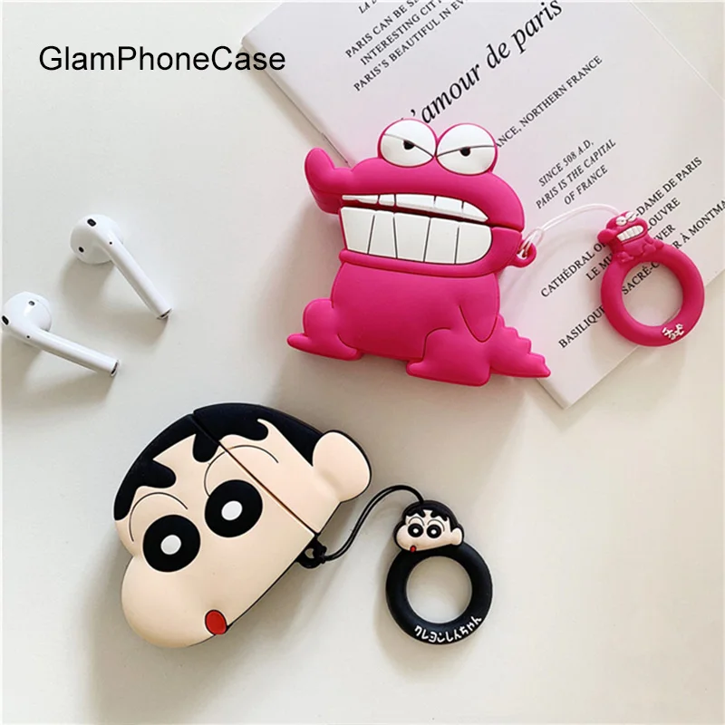 GlamPhoneCase милый динозавр карандаш Shinchan Airpods1/2 поколение защитный чехол Apple