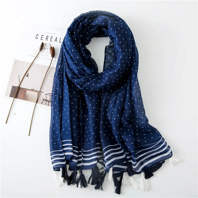 New 2021 Women High Quality Polka Dot Striped Viscose Shawl Scarf Autumm Winter Print Wrap Pashminas Stole Foulards Muslim Hijab
New 2021 Women High Quality Polka Dot Striped Viscose Shawl Scarf Autumm Winter Print Wrap Pashminas Stole Foulards Muslim Hijab