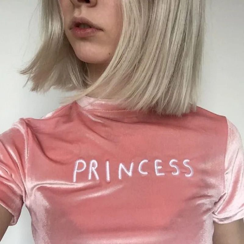 Бархатный топ для женщин Футболка 90s в винтажном стиле Vestidos футболка с короткими
