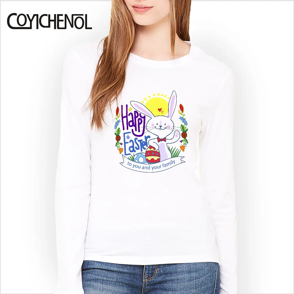 Easter Bunny Print Women T-shirt slim long sleeve Modal T-shirt for women casual regular O-neck Tees Easter Eggs print tops
Easter Bunny Print Women T-shirt slim long sleeve Modal T-shirt for women casual regular O-neck Tees Easter Eggs print tops