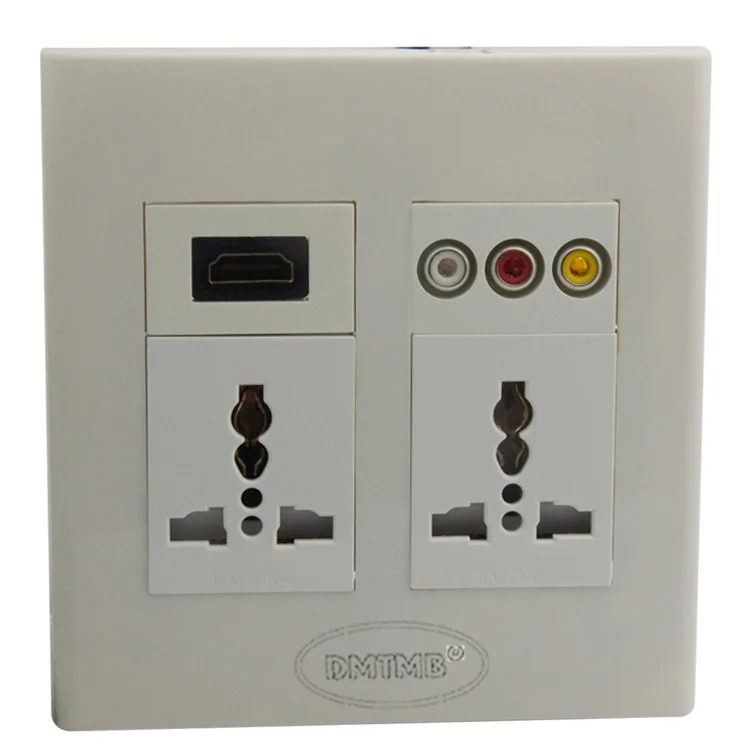 120 X 120mm 2 Gang face plate 2 X AC Power, 1 X HDMI, 1 X 3RCA AV Support customer design
120 X 120mm 2 Gang face plate 2 X AC Power, 1 X HDMI, 1 X 3RCA AV Support customer design