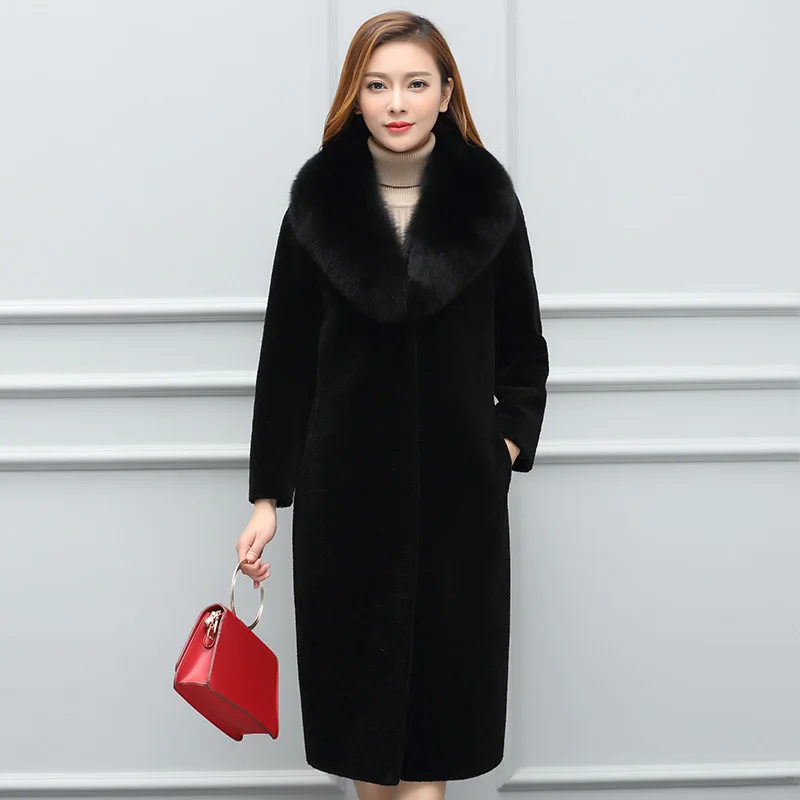 Italy winter new fashion women's genuine wool cashmere coat high quality ladies formal jackets with a large fox fur collar black
Italy winter new fashion women's genuine wool cashmere coat high quality ladies formal jackets with a large fox fur collar black