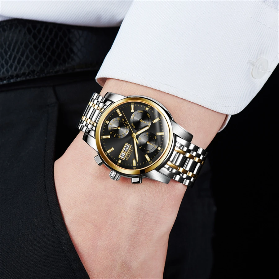 AESOP Automatic Mechanical Mens Watches Top Brand Luxury Steel Waterproof Sport Luminous Multifunction Watch For Men Fashion
AESOP Automatic Mechanical Mens Watches Top Brand Luxury Steel Waterproof Sport Luminous Multifunction Watch For Men Fashion