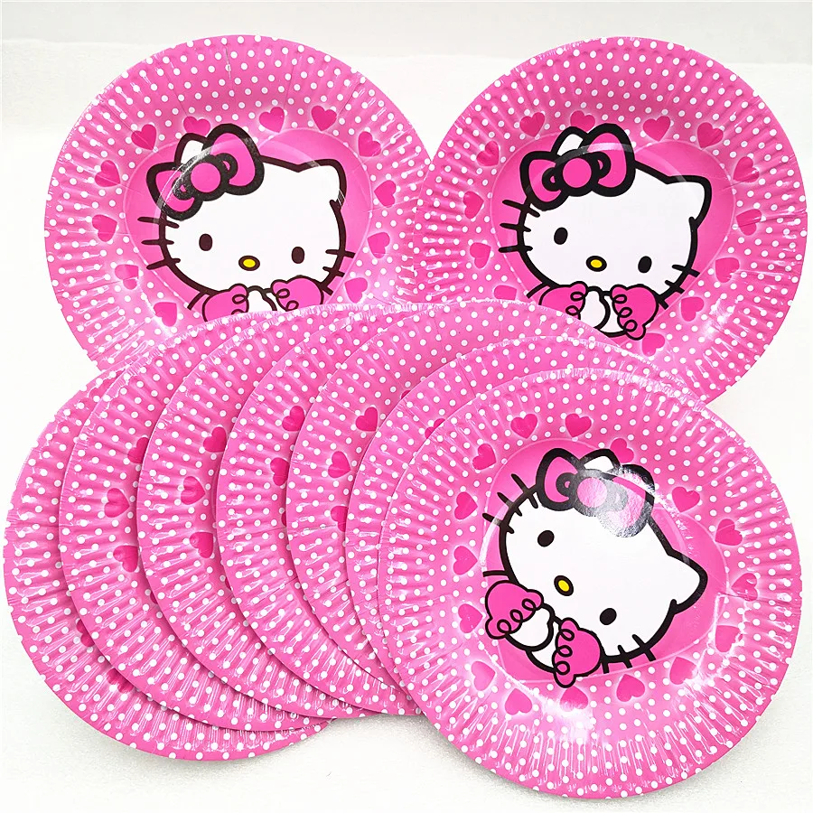 Малыш день рождения рисунок Hello Kitty вечерние принадлежности украшение скатерть