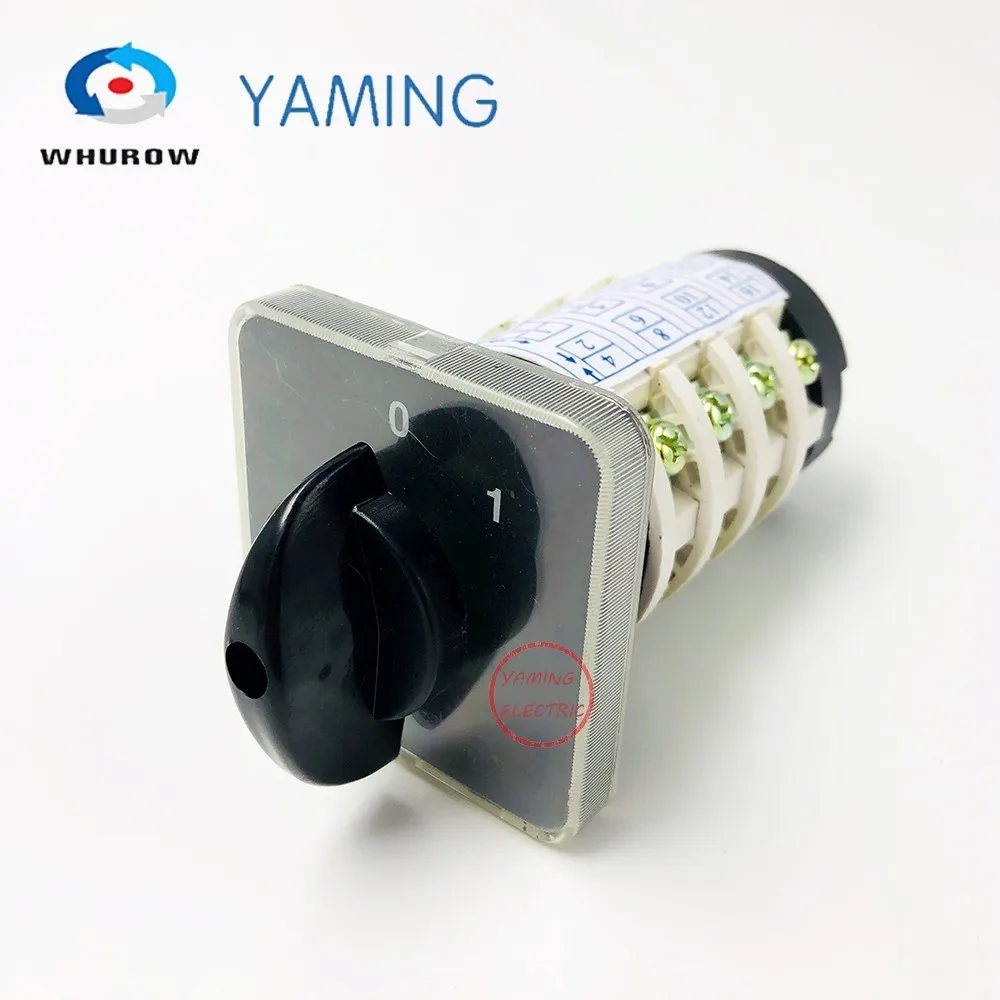 Electric 2 Positions Latching 20A 690V ON-OFF 8 terminals 4 poles Rotary Changeover Cam Switch Silver contact YMZ12-20/4
Electric 2 Positions Latching 20A 690V ON-OFF 8 terminals 4 poles Rotary Changeover Cam Switch Silver contact YMZ12-20/4