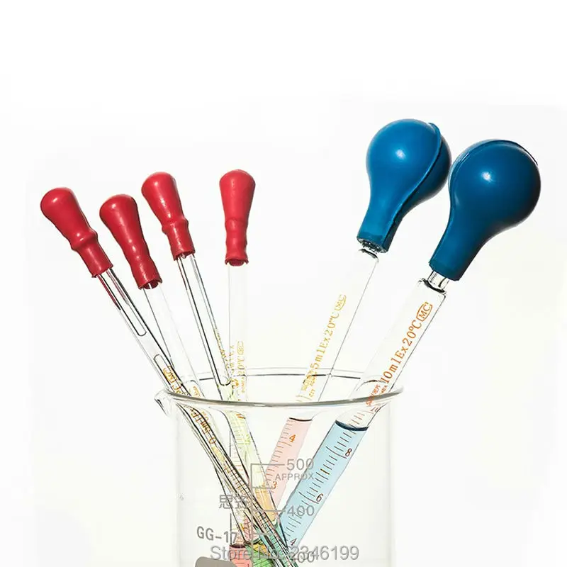 30pcs 5ML 10ML Transparent Glass Pipette Dropper With Blue Suction Bulb Scale For Chemical Laboratory Packing Equipment
30pcs 5ML 10ML Transparent Glass Pipette Dropper With Blue Suction Bulb Scale For Chemical Laboratory Packing Equipment