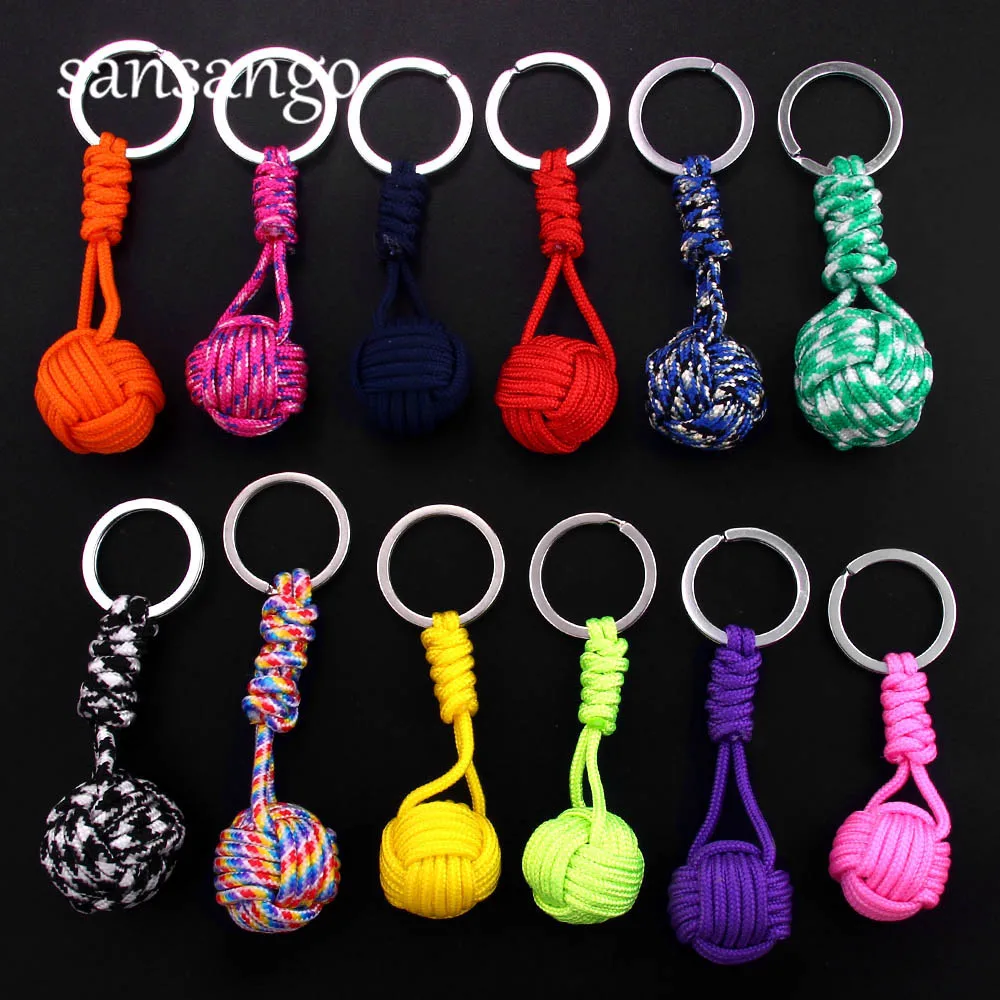 Fashion Woven Paracord Lanyard Keychain Outdoor Survival Tactical Military Parachute Rope Cord Ball Pendant Keyring Wholesale
Fashion Woven Paracord Lanyard Keychain Outdoor Survival Tactical Military Parachute Rope Cord Ball Pendant Keyring Wholesale