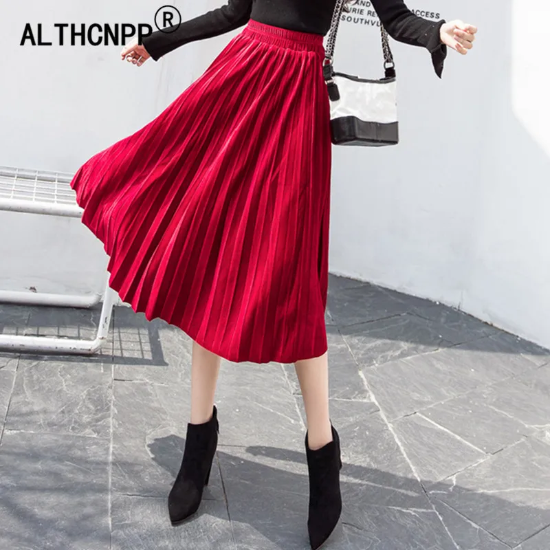 Harajuku Streetwear Long Skirt Women Korean Fashion Elastic High Waist Midi Pleated Skirt Winter jupe longue femme falda larga
Harajuku Streetwear Long Skirt Women Korean Fashion Elastic High Waist Midi Pleated Skirt Winter jupe longue femme falda larga