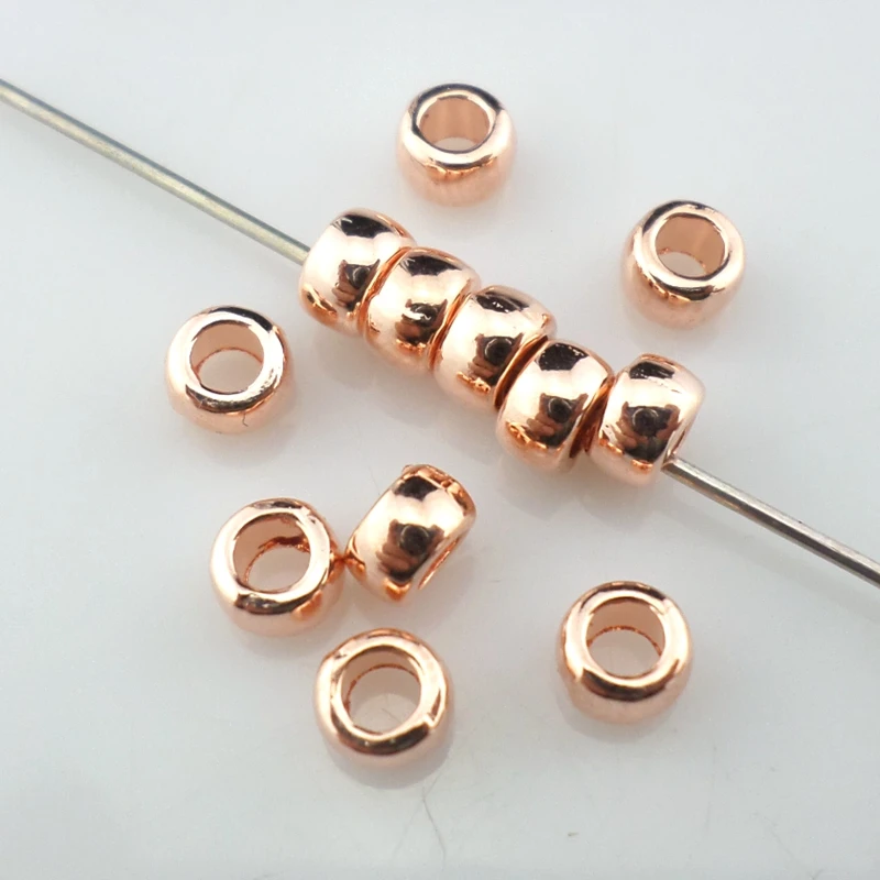 120pcs Alloy Rose Gold Smooth Round Rings Loose Charm Spacers Beads 3x5mm Jewelry Beading Findings
120pcs Alloy Rose Gold Smooth Round Rings Loose Charm Spacers Beads 3x5mm Jewelry Beading Findings