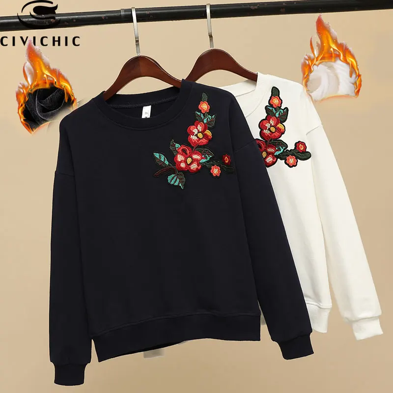 CIVICHIC Vintage Fashion Floral Embroidery T-shirt Women Flowers Patched Cotton Pullover Casual Loose Tops Wear O Neck Tee WLT11
CIVICHIC Vintage Fashion Floral Embroidery T-shirt Women Flowers Patched Cotton Pullover Casual Loose Tops Wear O Neck Tee WLT11