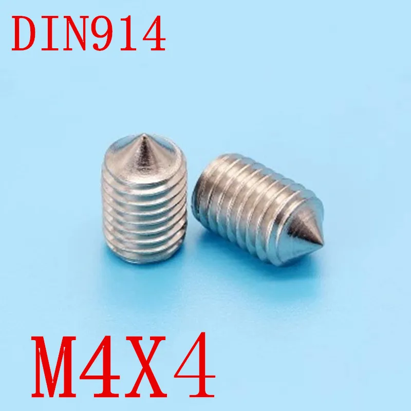 1000pc DIN914 m4x4 M4*4 Stainless Steel Metric Thread Grub Screws Cone Point Hexagon Socket Set Screws Headless
1000pc DIN914 m4x4 M4*4 Stainless Steel Metric Thread Grub Screws Cone Point Hexagon Socket Set Screws Headless