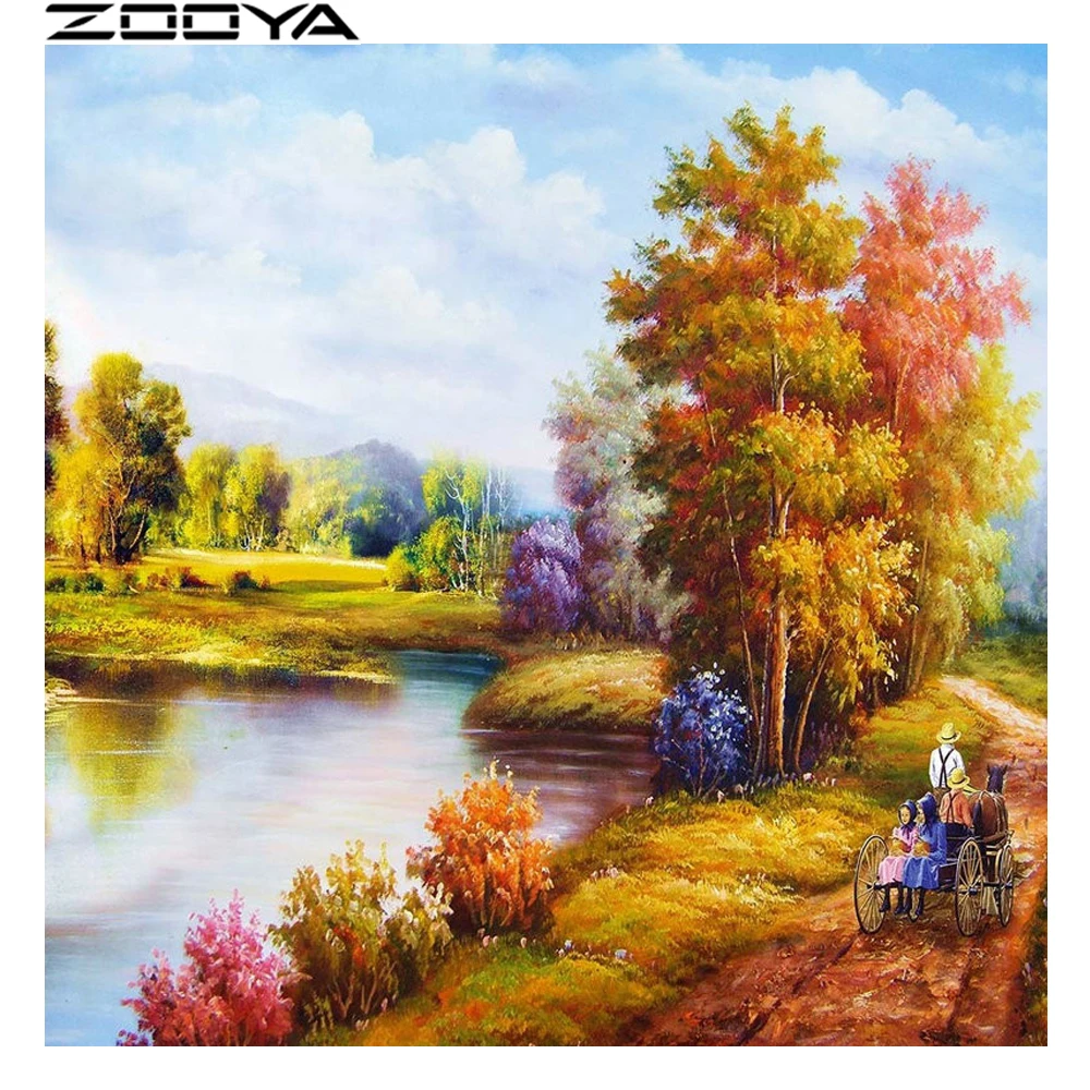 ZOOYA Diamond Embroidery Home Decor DIY Diamond Painting Riverside Landscape Embroidered With Rhinestones Cross-Stitch Kits R753
ZOOYA Diamond Embroidery Home Decor DIY Diamond Painting Riverside Landscape Embroidered With Rhinestones Cross-Stitch Kits R753