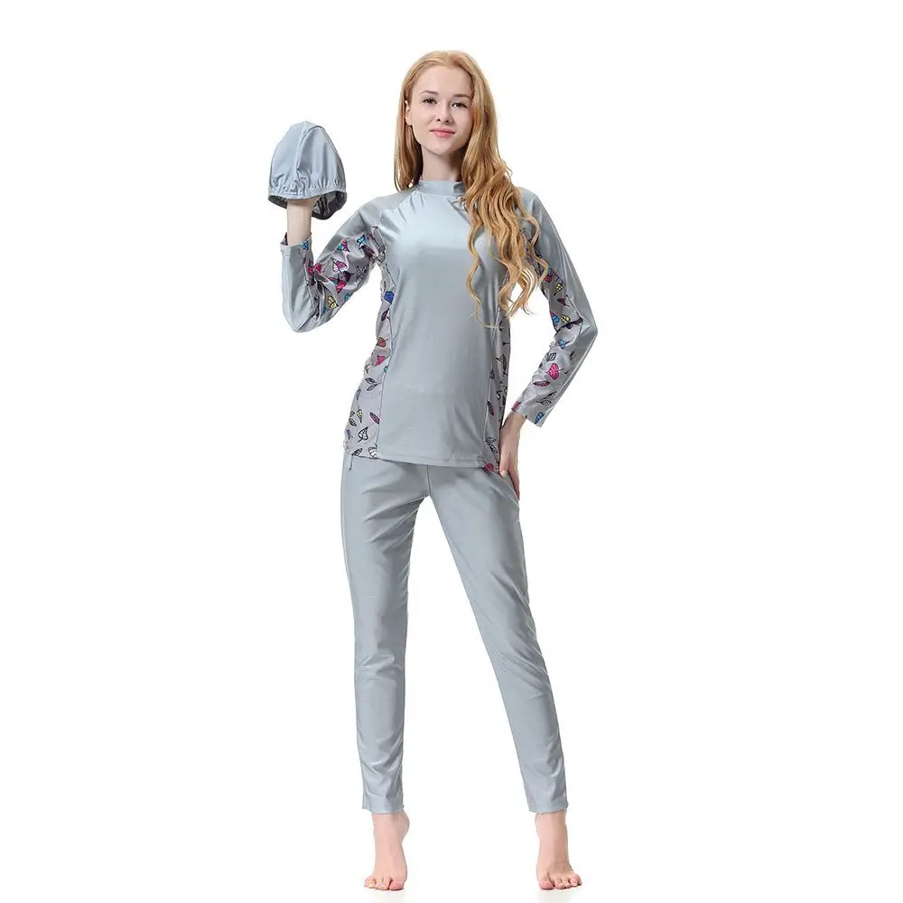 High Elastic Muslim Ladies Print Swimming Wear Women Hajib Islamic Long Sleeve Swim Suit With Anti-exposure Cord Buckle 2018
High Elastic Muslim Ladies Print Swimming Wear Women Hajib Islamic Long Sleeve Swim Suit With Anti-exposure Cord Buckle 2018