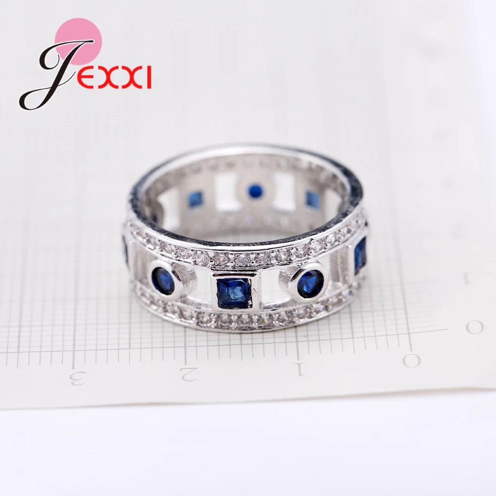 Fashion Accessorie 925 Sterling Silver Wedding Rings For Women Blue CZ Crystal Finger Ring Bijoux Anillos Christmas Party
Fashion Accessorie 925 Sterling Silver Wedding Rings For Women Blue CZ Crystal Finger Ring Bijoux Anillos Christmas Party